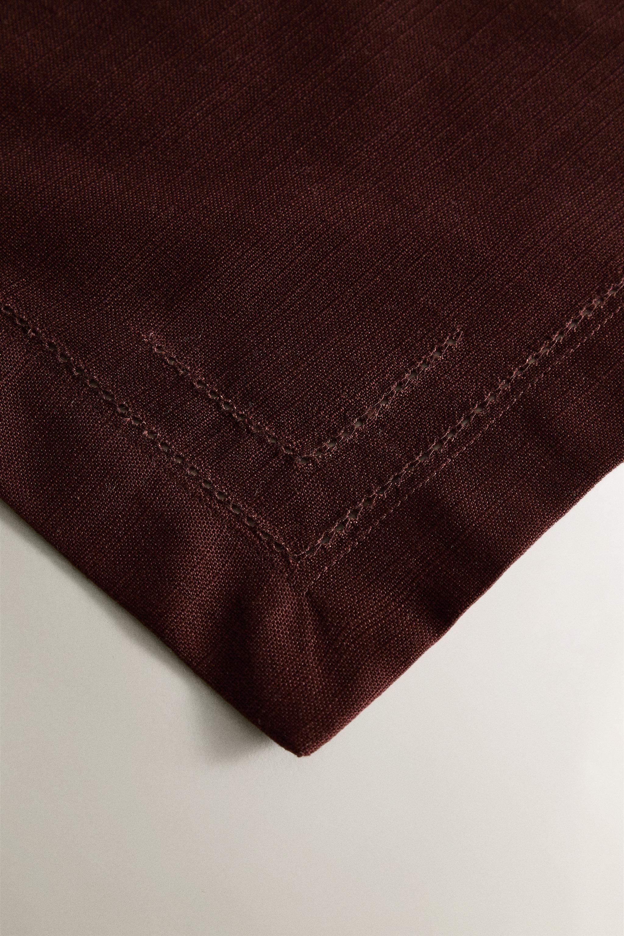SET OF HEMSTITCHED COTTON NAPKINS (SET 2)